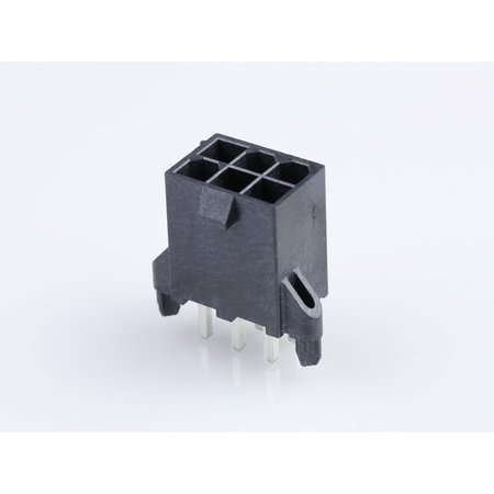 MOLEX Rectangular Power Connector, 6 Contact(S), Male, Solder Terminal, Receptacle 462070106